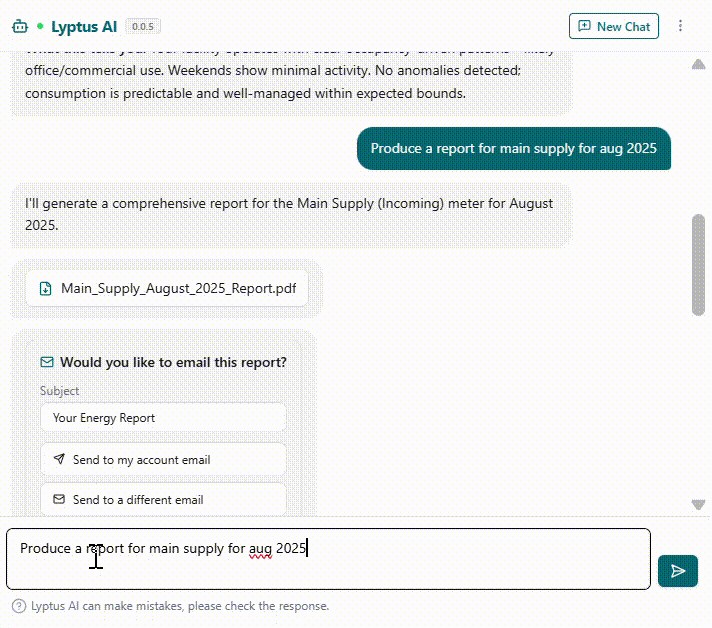 One click report generation